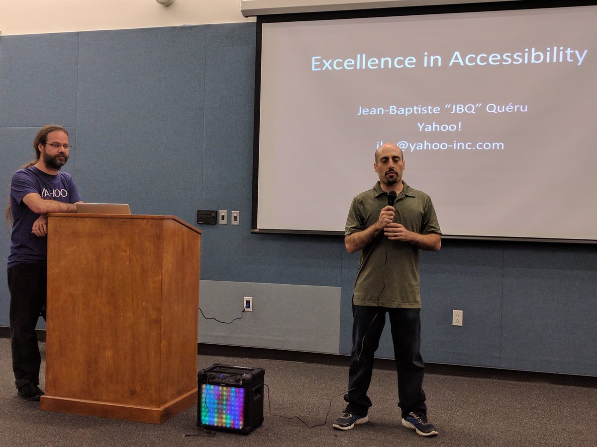 martinomander's tweet image. About to hear the final talk at #gdgla #DevFest16, by @jbqueru on accessibility. Looking forward to learning more about it!