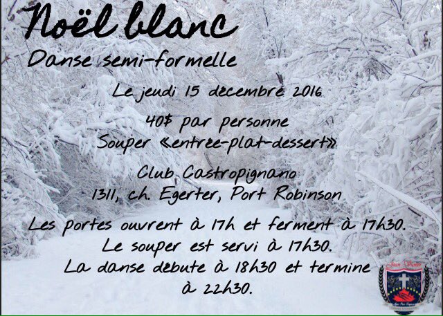 ConseilJV's tweet photo. La vente de billets pour semi commence demain! Vous avez jusqu'à vendredi pour remettre votre argent et page de permission❄️🎄 https://t.co/KnhMg7QP2P