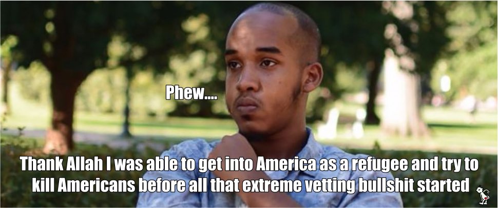MEEchelleO's tweet photo. Yes. You dodged a bullet!!!
(Ohhh... bad choice of words. So sorry.)
-mao
#OhioStateUniversity #NoRefugees #MAGA #osu #osuattack https://t.co/V7tshrlwmx