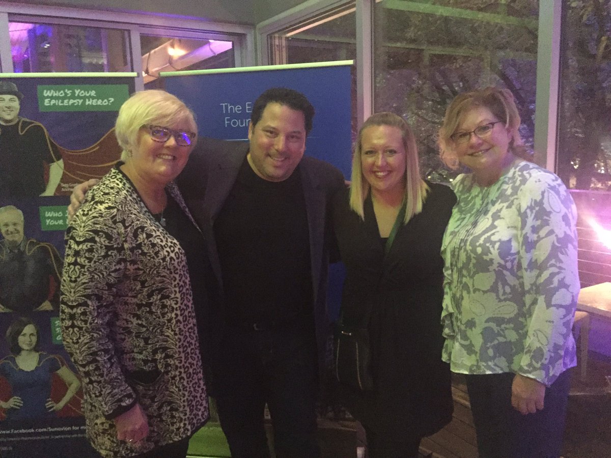 AngelWingsFdn's tweet photo. Thanks to @Sunovion for a great reception and to @greggrunberg for all the support in the #epilepsy community. #myepilepsyhero #aes2016 https://t.co/kgX1YG9rwG