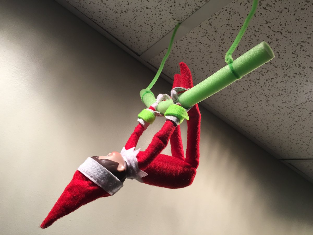DynamoGymnastic's tweet photo. This is what happens when you have an Elf on the Shelf in a gymnastics club and you sell pint-sized grips in the gift shop. #elfbars #dynamo https://t.co/Q7dFLJSeeZ
