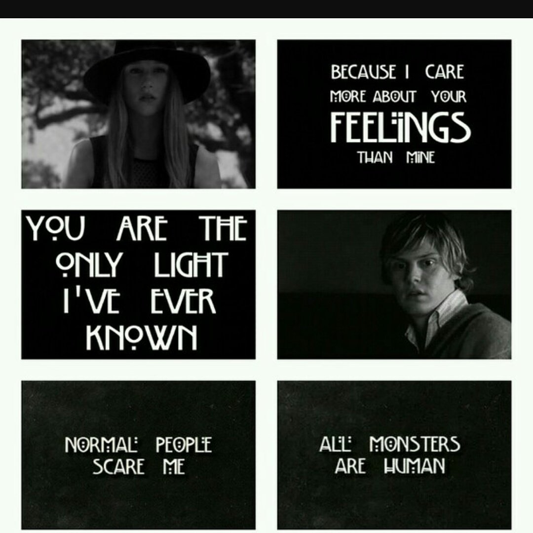 HerronDwayne's tweet photo. The relationship between them is goals as fuck I swear #americanhorrorstory #tate #violet https://t.co/6CGsEfUO9i