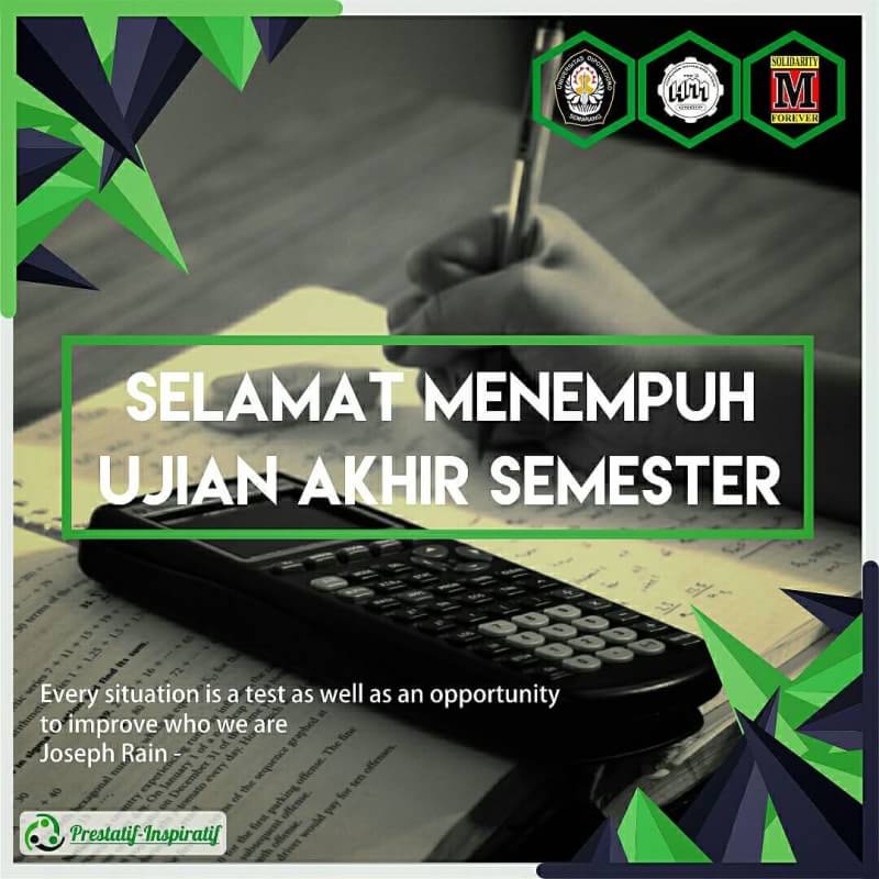 Selamat Pagi warga mesin!

Best of luck and let's do the best on our final exam 💪🏻 #SemangatUAS
