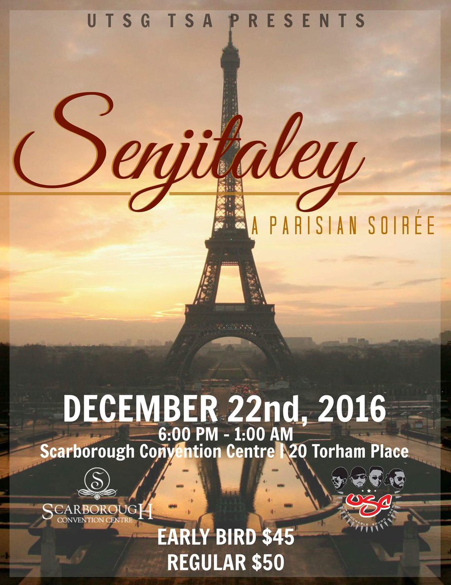 utsgtsa's tweet photo. #UTSGTSA Presents: #SenjitaleyAParisianSoirée Event Page is officially up guys!! 😊🎉🙌 https://t.co/ae78lmUXQ3 https://t.co/trvf6kepY9