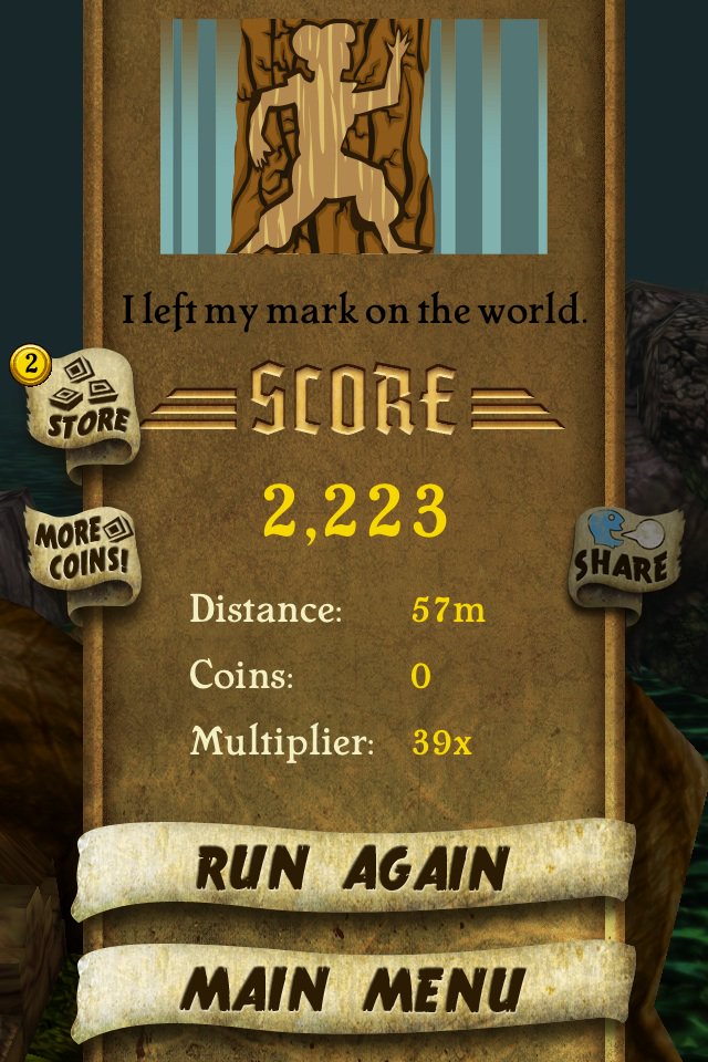 FikaAnisyahPutr's tweet photo. I got 2,223 points while escaping from demon monkeys. Beat that! https://t.co/5s3GrsGHDV #TempleRunh https://t.co/6UTNiLTzMq