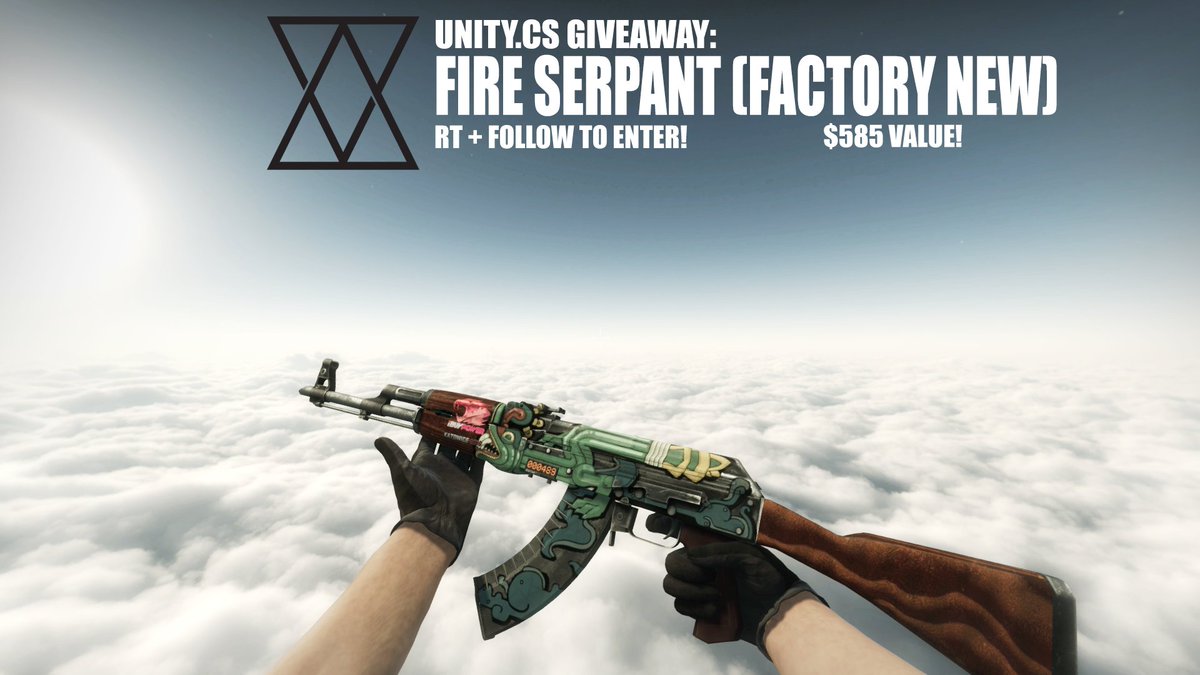 UnityES's tweet image. We are celebrating the launch of Unity #CSGO!
-FACTORY NEW FIRE SERPENT #GIVEAWAY 
-RT + FOLLOW TO ENTER
WINNER CHOSEN 12/25/16
#WeAreUnity