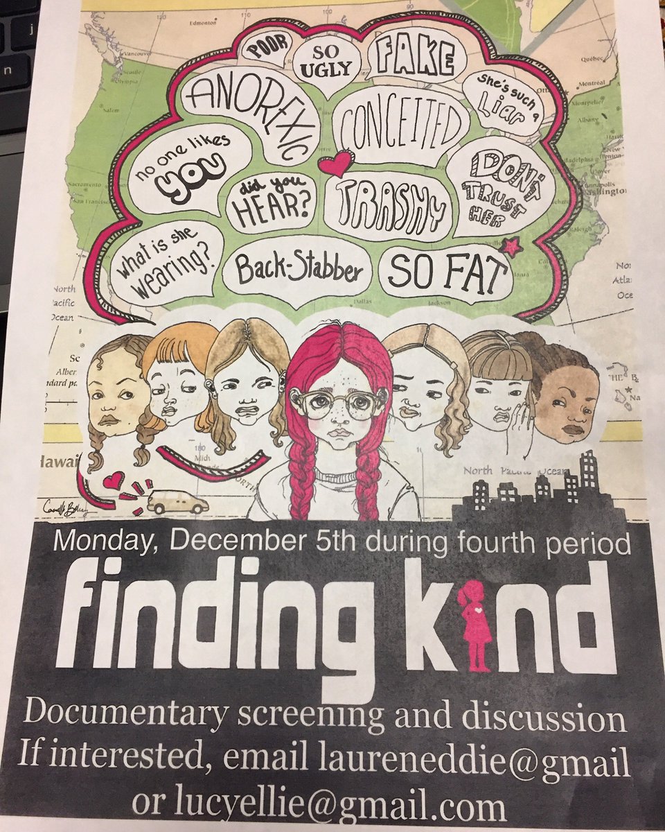 B_CCEVENTS's tweet photo. For "Finding Kind": get a note signed by 4th period teacher to excuse ur absence! Follow up debrief after school in A302, every1 is welcome https://t.co/y1TtoaR5wg