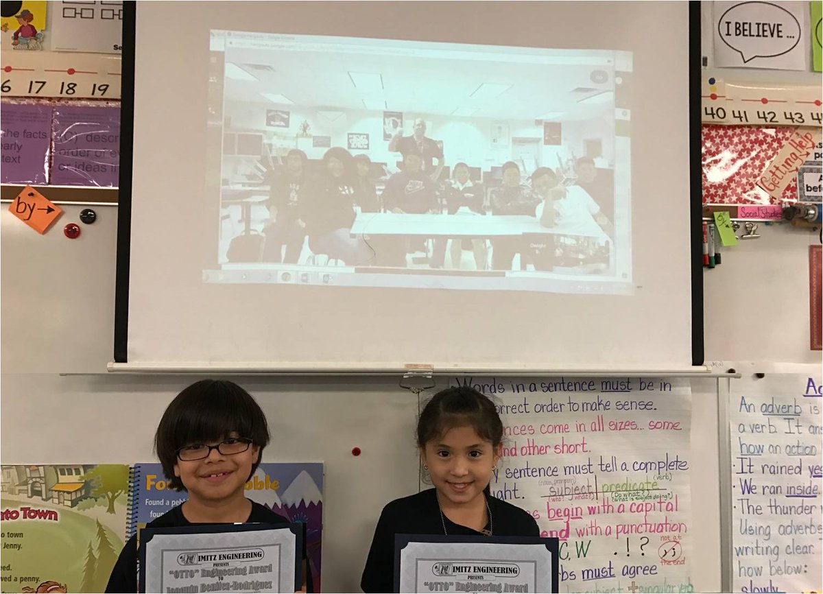 WeirdScience67's tweet photo. Two @SchulzePanthers future engineers receive awards from @NimitzVikings Seniors during video chat. Way to go Caylee &amp; Joaquin. @iisdCTE https://t.co/9Q92Z2wjtC