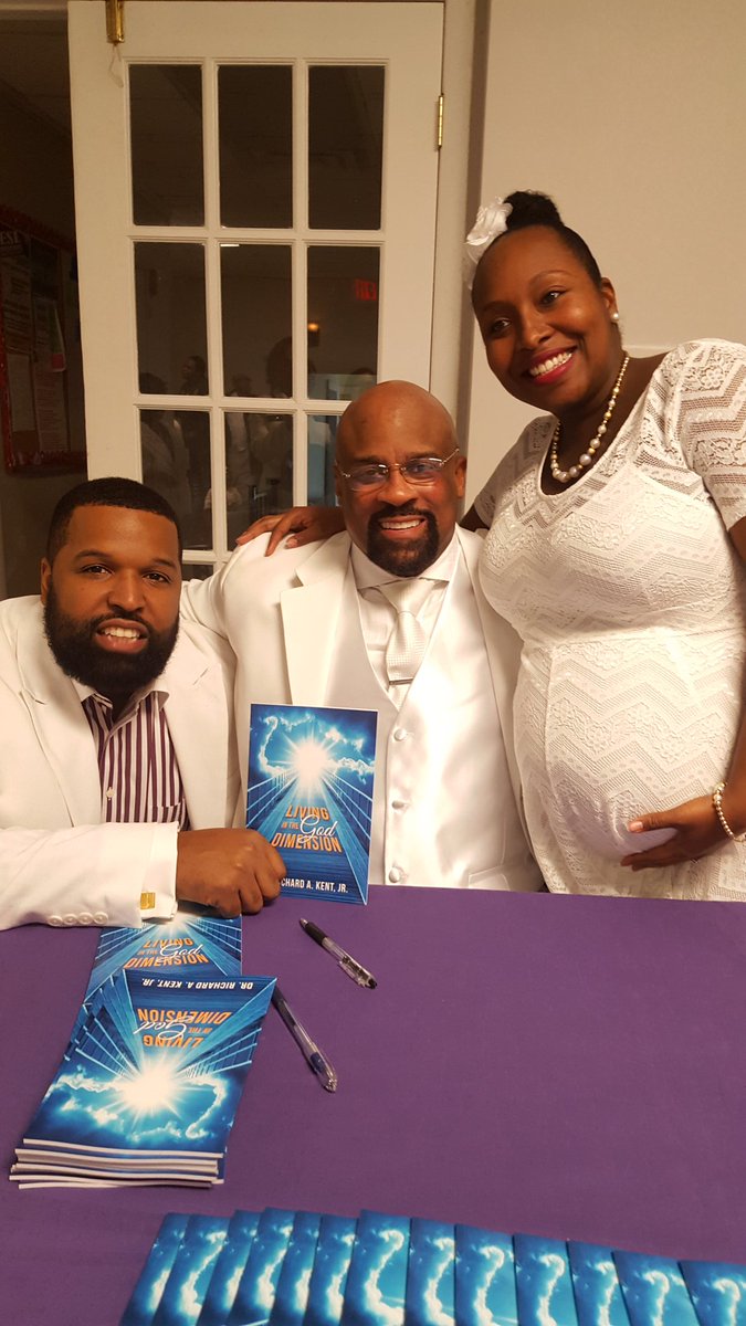 ApostleRAKentJr's tweet photo. My son @nlray1982 and daughter Arie getting their copies of my newest book "Living in the God Dimension" #Legacy55 https://t.co/vTfUfvEJBF