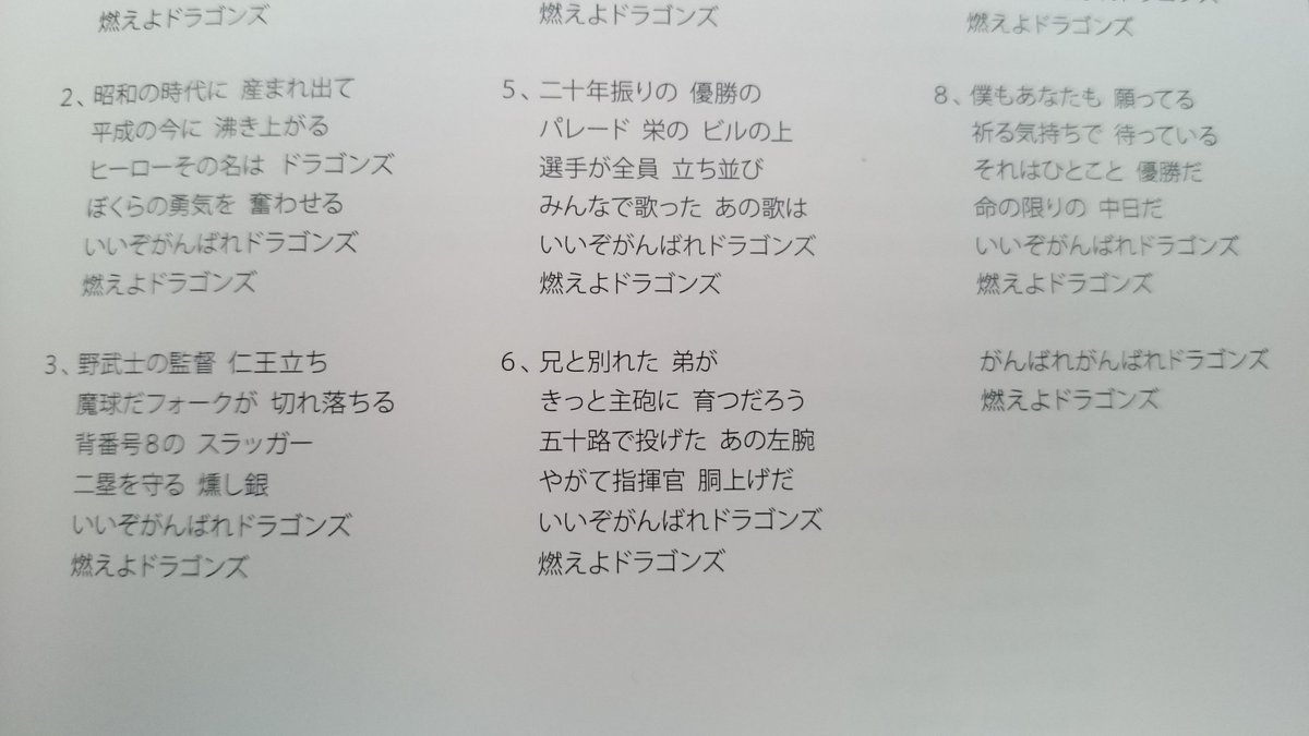 たに 発売日から遅れて山本正之の新しいアルバムが届く その中に収録されている燃えよドラゴンズ命の限り 今回の燃えドラはなんと選手名が登場しない それでも解る人には誰のことか解るようになっている ドラゴンズの過去と未来を歌詞に取り入れた球団