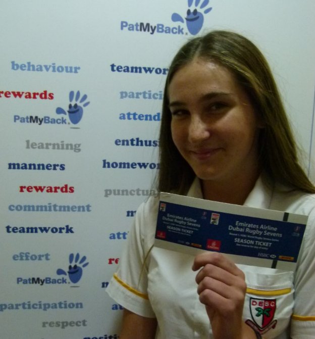 DESCRewards's tweet photo. Term 1 rewards have been well received!  Season passes to the Dubai Rugby 7's! @PatMyBackSchool https://t.co/RGUPX1fwQh