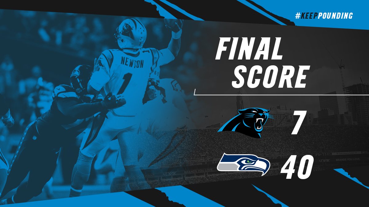 Final from Seattle. #CARvsSEA https://t.co/omXB072Tna