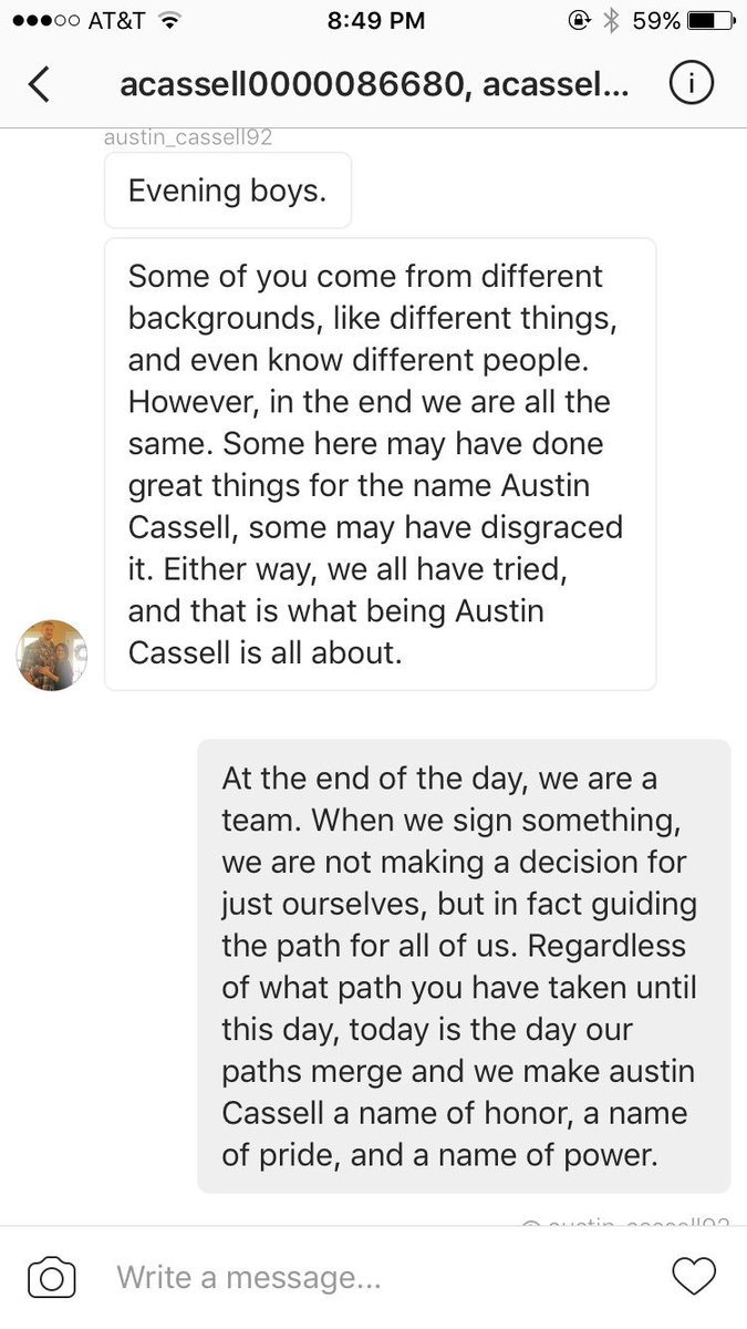 austincastle5's tweet photo. the Instagram DMs are a crazy place https://t.co/jsS8qNkHoh