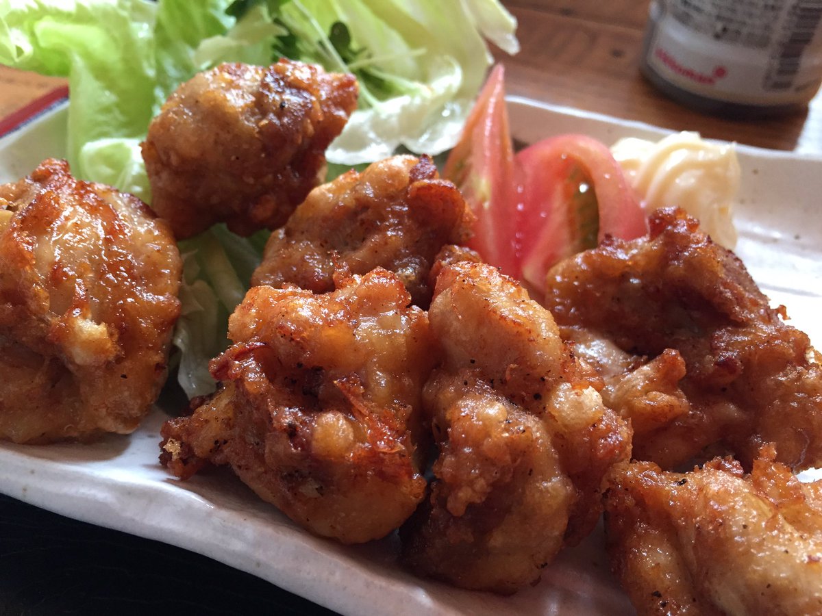 こっこ 今日のランチ 滑川町の居酒屋ほっとさんで唐揚げ定食 このボリューム クオリティで ワンコイン凄い ランチ 滑川町 ワンコイン 定食 居酒屋