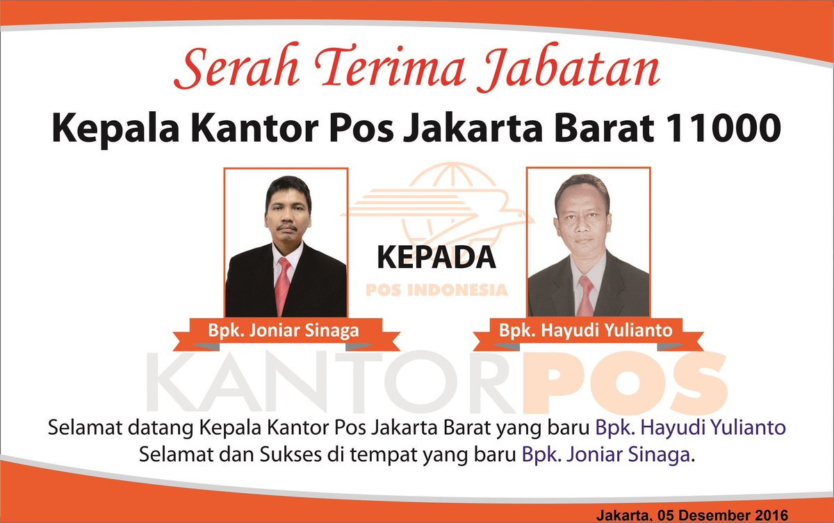KantorPosJKB's tweet image. Pisah N Sambut Kepla Kantor Pos Jakarta Barat 11000. #PosJuara