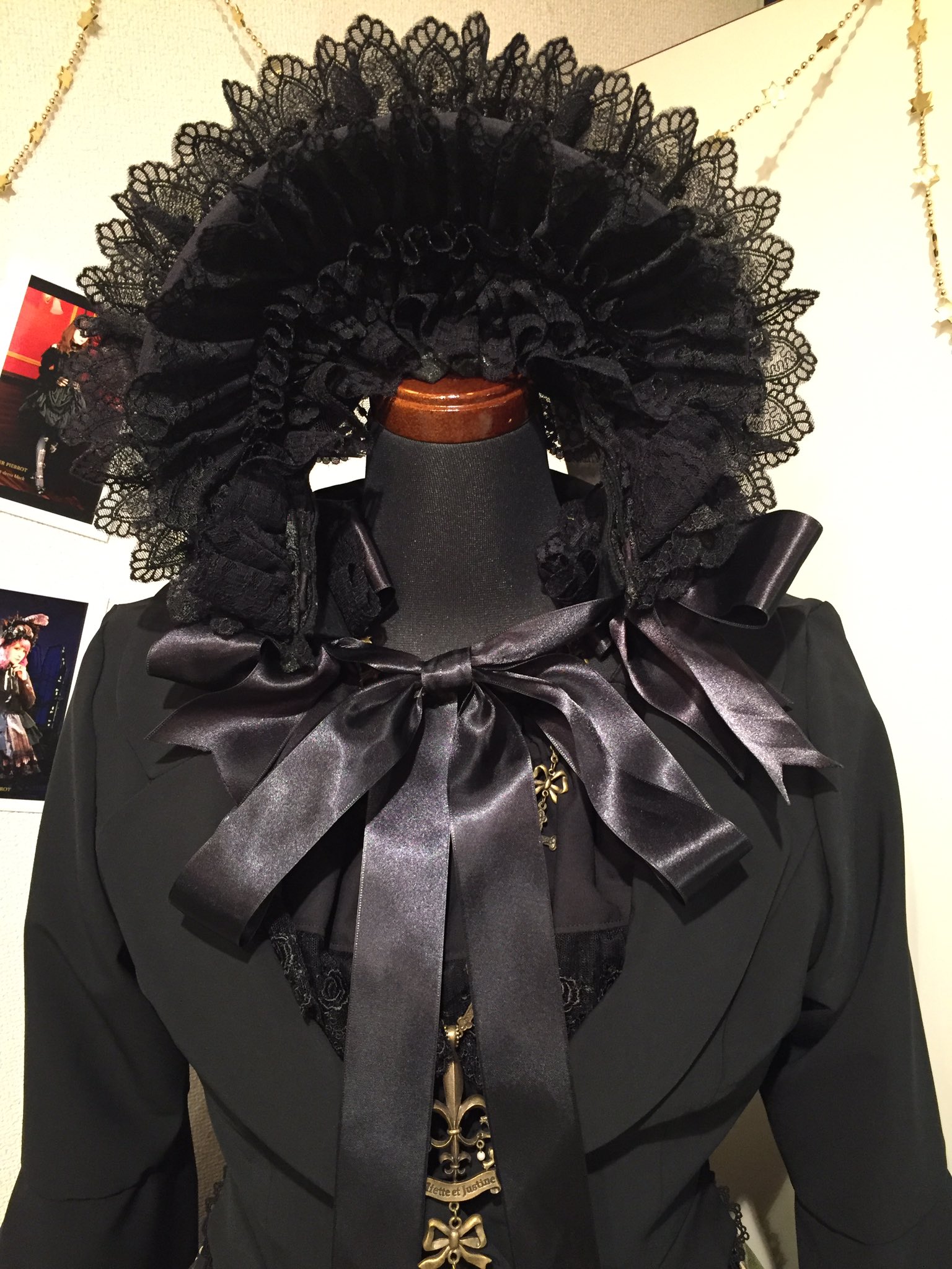 Triple Fortune ボンネット(黒) ボンネット ・ ハーフボンネット