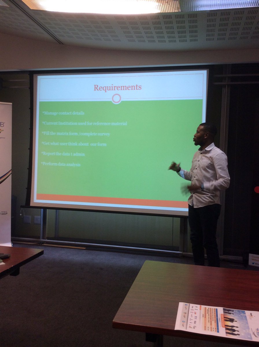 CoachLabSA's tweet photo. NMISA team developed an online survey for organizations to use #CoachLabDemoDay @mcleansibanda @InnovHub @TheGGDA https://t.co/zLAT76n70b