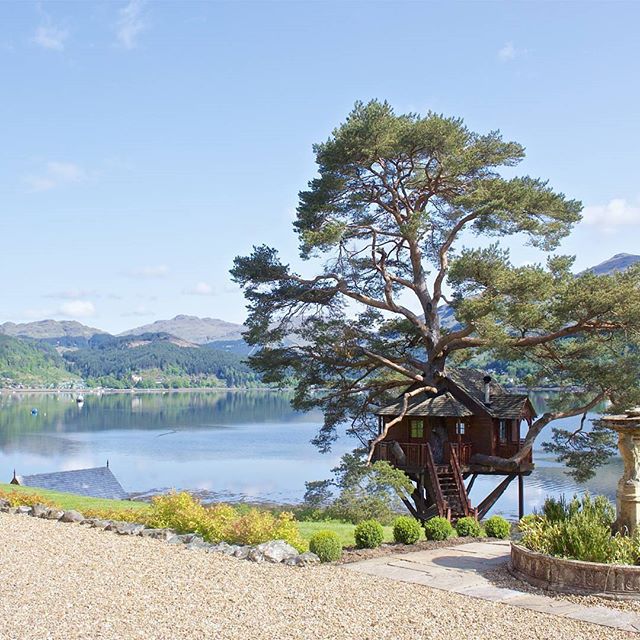 VisitScotland's tweet image. A childhood dream of so many…who wants to stay in a real life treehouse? 🙋 📷 IG/kenye_east #LochGoil #LochLomond