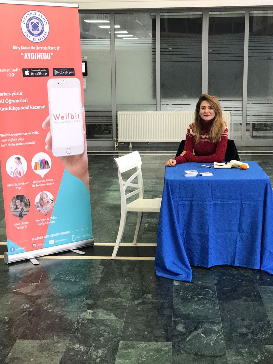 İAÜ öğrencilerinin adım attıkça ödül kazandığı uygulama <a href="/wellbit_/">Wellbit</a> diyetisyeni İAÜ D Blok Fuayede 5-6-8 Aralık’da gün boyu ücretsiz sizlerle.