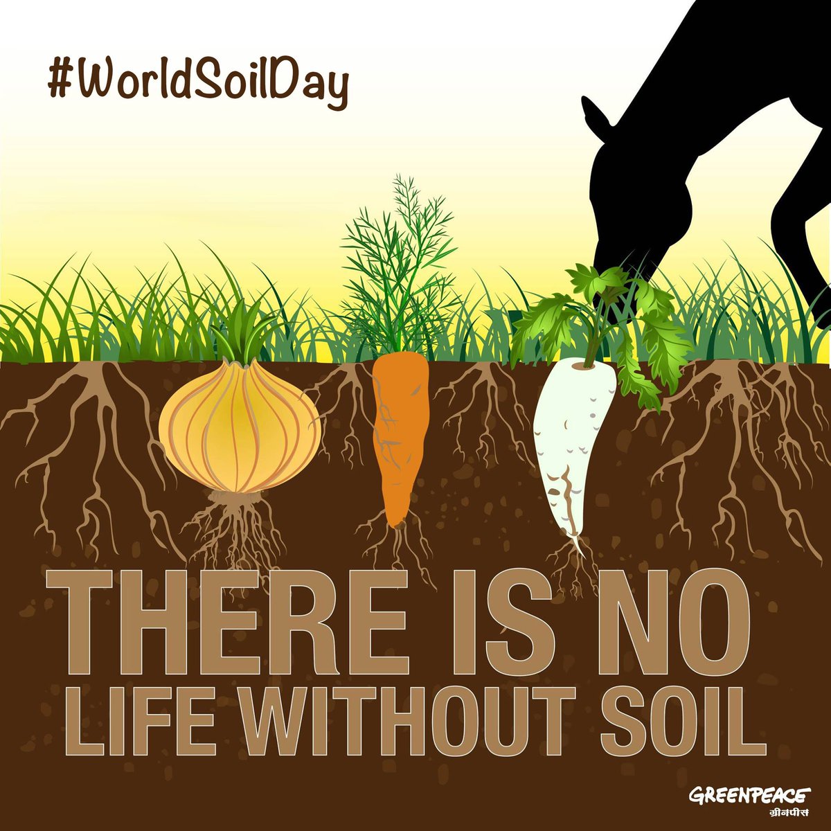 greenpeaceindia's tweet image. There is no life with out soil.
Happy #WorldSoilDay!