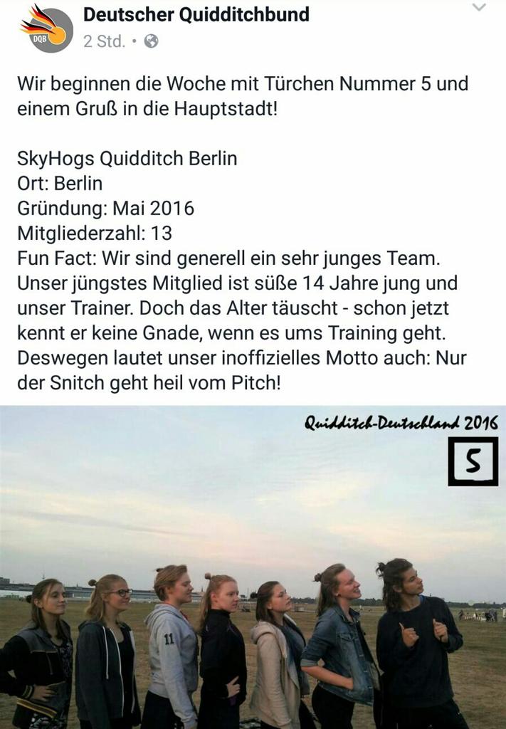 Wir sind heute mit Türchen Nummer 5 des Quidditch-Adventskalenders gesegnet worden! Richtig cool, danke euch! ;) <a href="/DQBquidditch/">Deutscher Quidditchbund</a>