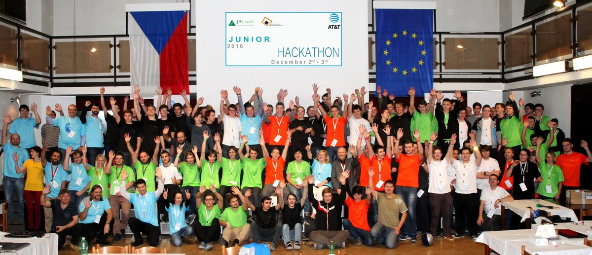 LadislavVenc's tweet photo. New members joined Hackathon Geeks Family... #juniorhack2016 #ATTHACK #ATTBrnoCZ https://t.co/b4RaRHXsRI