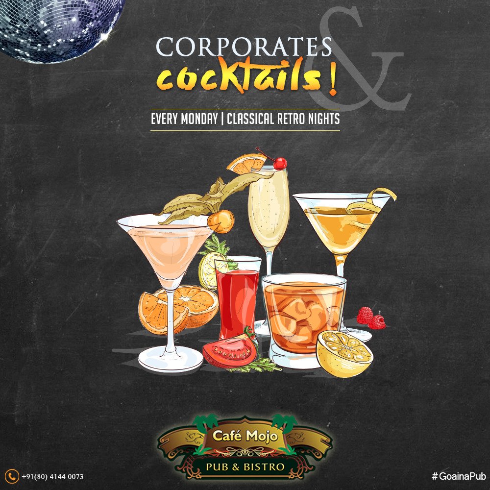 cafemojoblr's tweet photo. Join us every Monday for an evening of sinful cocktails and fun retro music! Can you think of a better way to start the week? https://t.co/liBAq9iqML