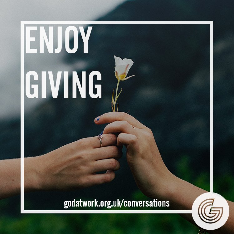 godatwork's tweet photo. Generosity is powerful, with potential to transform both the giver and the receiver. Join us as we focus on giving this week. #EnjoyGiving https://t.co/m5rYZYje5z