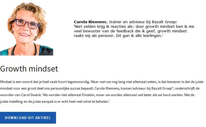 Sleutel tot succes, ‘Growth mindset gaat over geloof in jezelf en in je potentie’  growthmindsets.nl/informatief/68…