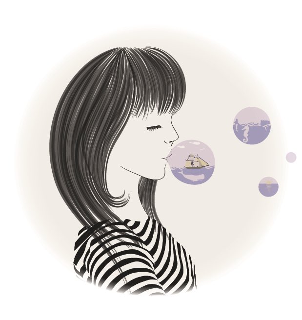 Paper_Lucy's tweet photo. weekend doodles #illustration #doodle #art #drawing #digital #selfie #selfportrait #sailorgirl #chewinggum #bubble #ship #whale #sea #sunset https://t.co/NXZmncyLhd