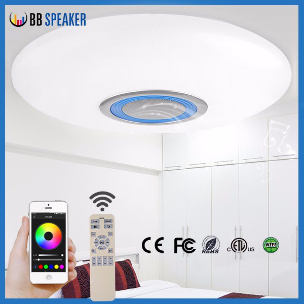 smartledlight's tweet image. RGB led ceiling light bluetooth speaker music playing &amp;amp;lighting with patent with remote. Contact：Skype：Danae-phonelcd Whatsapp：+13632718630