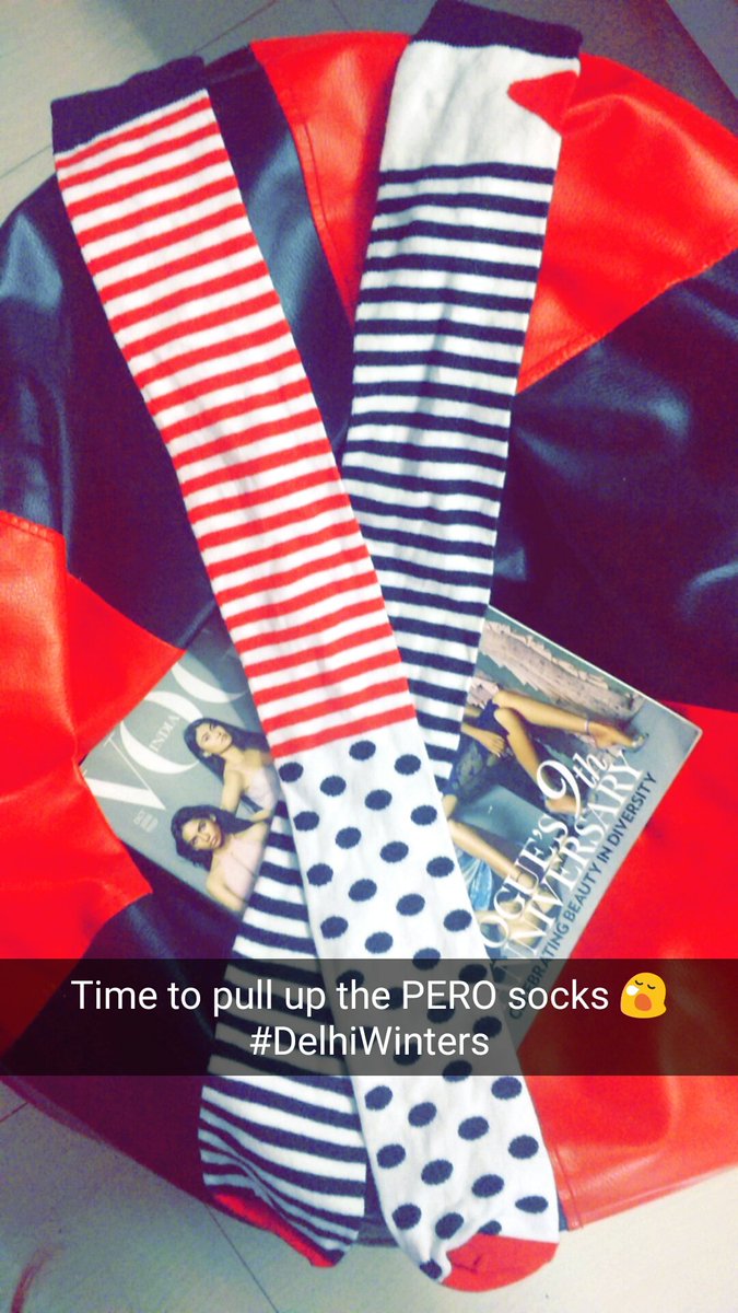 apurva_27's tweet photo. Thank you @ilovepero for making these! #winterfestival #winteriscoming #sodelhi #socksdontmatch #funny https://t.co/aXcLYQtar2
