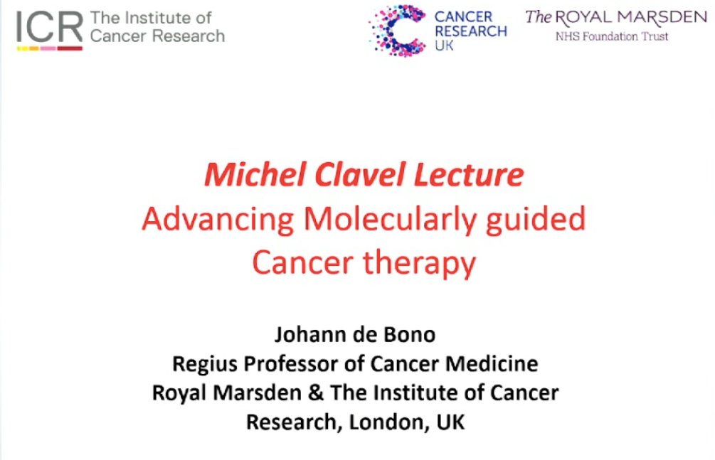 ICR_London's tweet photo. Prof. de Bono's #ENA2016 lecture was titled 'Advancing Molecularly Guided Cancer Therapy'…a webcast is available https://t.co/0gUfRF0Dmp 2/2 https://t.co/UXP4K3pkCt