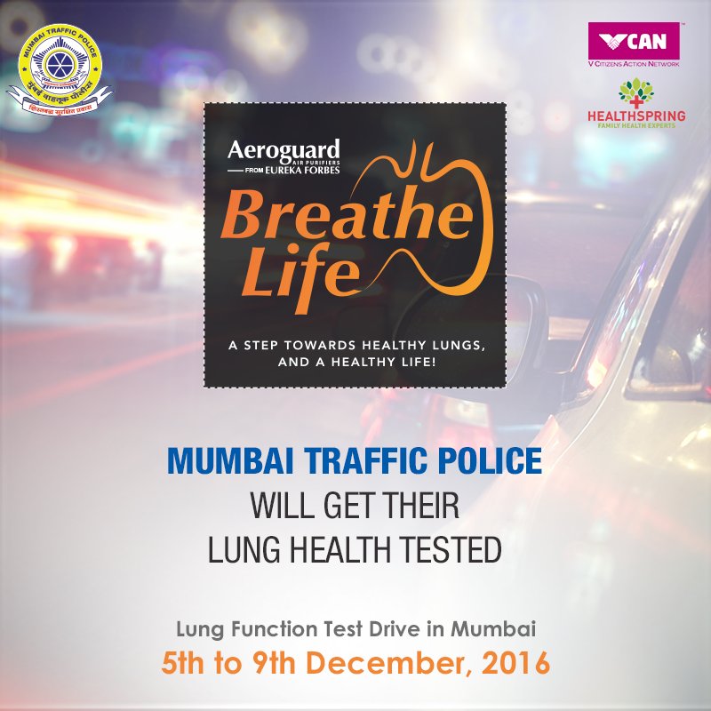 EurekaForbes's tweet image. The #BreatheLife #LungFunctionTest is an initiative by #Aeroguard in collaboration with @mtptraffic , @Together_VCAN  &amp;amp; @HealthspringCMC