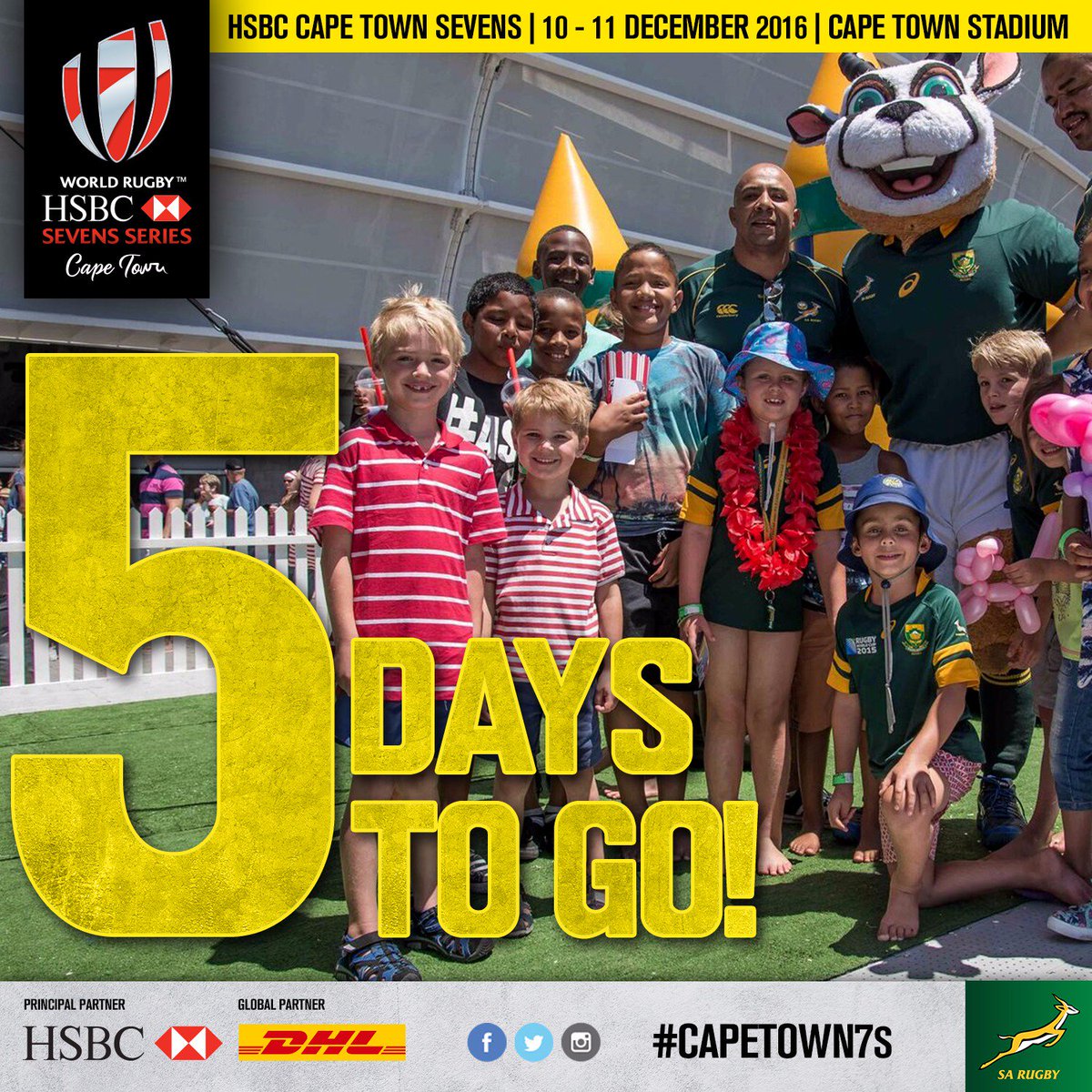 CapeTown7s's tweet image. Look out for the KIDS ZONE at Cape Town Stadium on 10 &amp;amp; 11 December. Just five more days. #CapeTown7s  #BePrapared