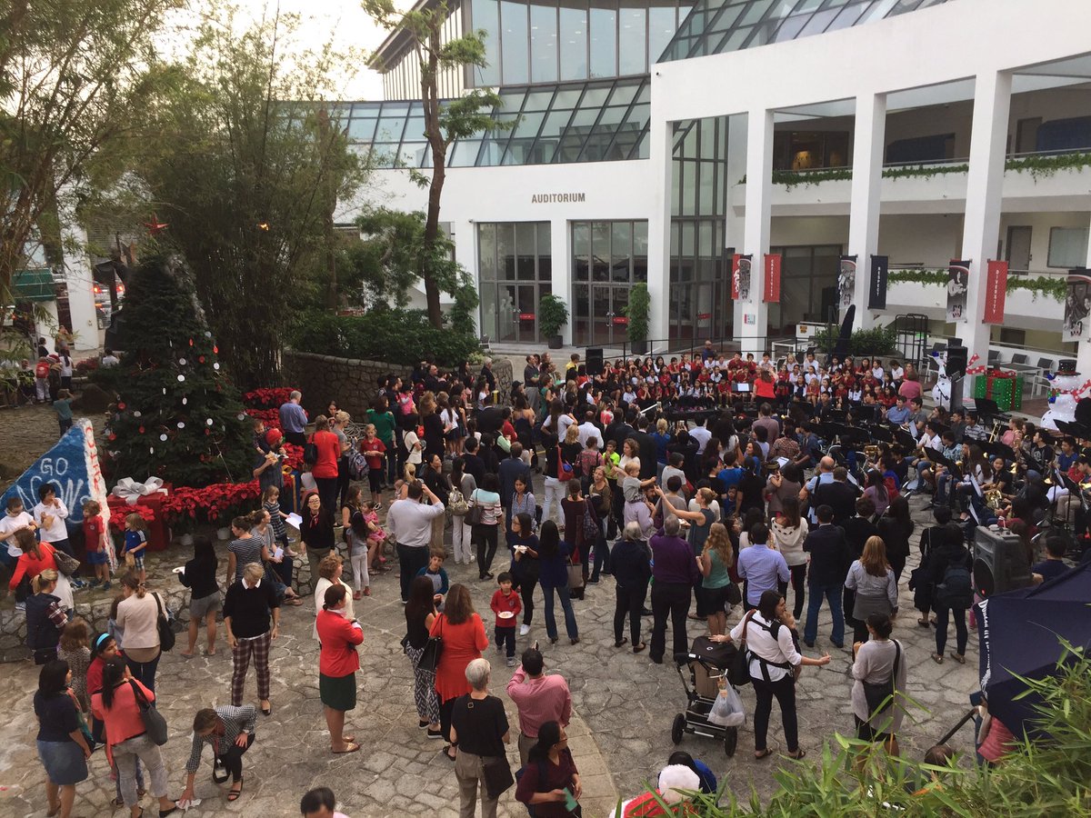 Merry Christmas #HKIS! Our 2nd Annual Christmas Tree lighting ceremony begins...