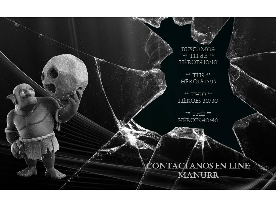 Reclutamos guerreros, contactanos si quieres formar parte de nuestra familia.