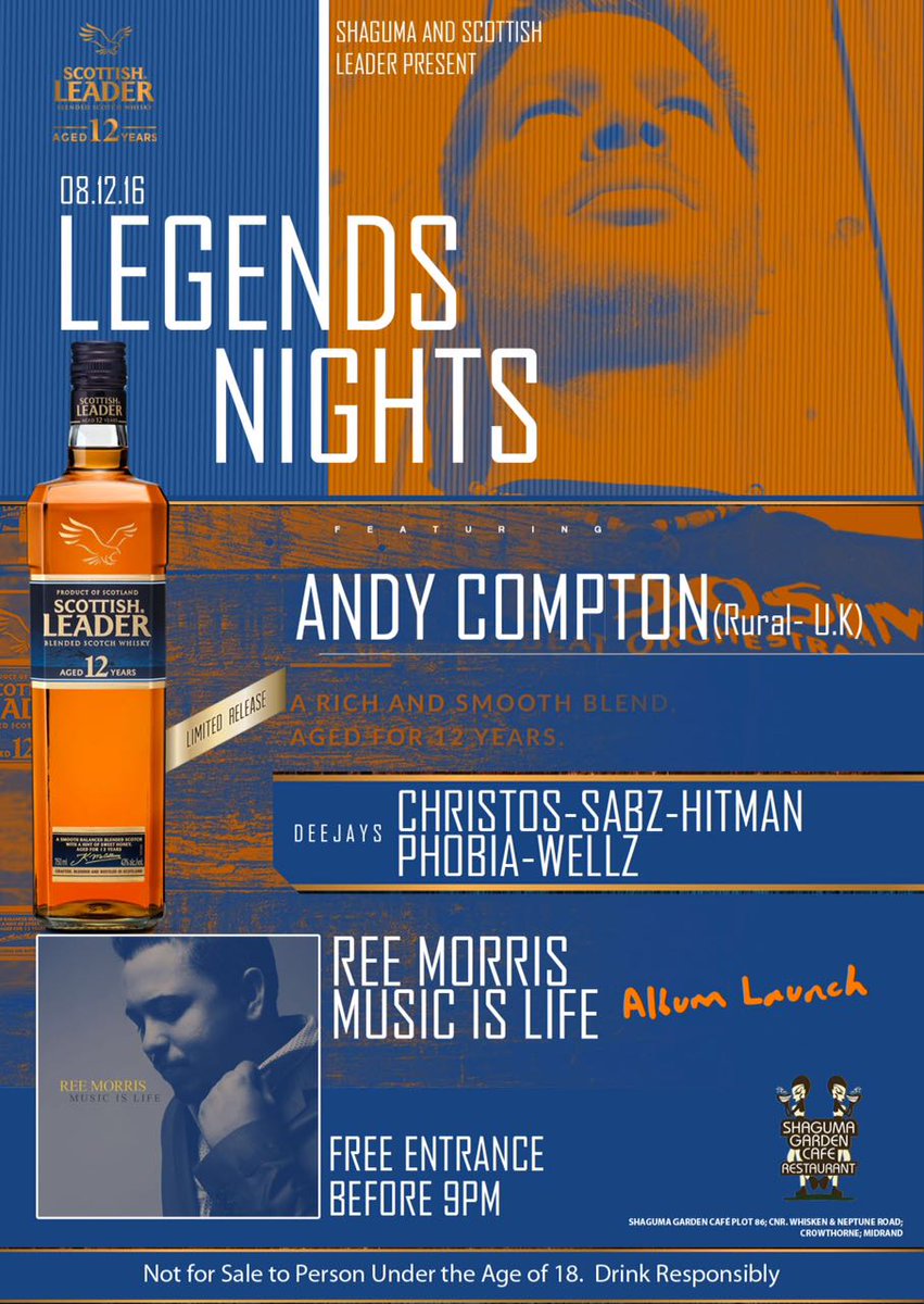 Shaguma Garden Cafe (@shaguma_midrand) on Twitter photo #LegendsNights This Thursday with <a href="/andycompton/">Andy Compton</a> & <a href="/ReeMorris/">Ree Morris</a> #MusicIsLife Album Launch ft. <a href="/djchristossa/">CHRISTOS KATSAITIS</a> <a href="/DjSabz_SA/">#WeGotSoul</a> @hitmanonset <a href="/PHOBIA_DJ/">TheFunkMaster</a> #LegendsNights This Thursday with <a href="/andycompton/">Andy Compton</a> & <a href="/ReeMorris/">Ree Morris</a> #MusicIsLife Album Launch ft. <a href="/djchristossa/">CHRISTOS KATSAITIS</a> <a href="/DjSabz_SA/">#WeGotSoul</a> @hitmanonset <a href="/PHOBIA_DJ/">TheFunkMaster</a>