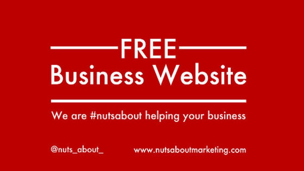 Do you know a business that needs a #website | We're giving away FIVE FREE BUSINESS WEBSITES!!! nutsaboutmarketing.com/free-website 🖥 sign up now!! 😎