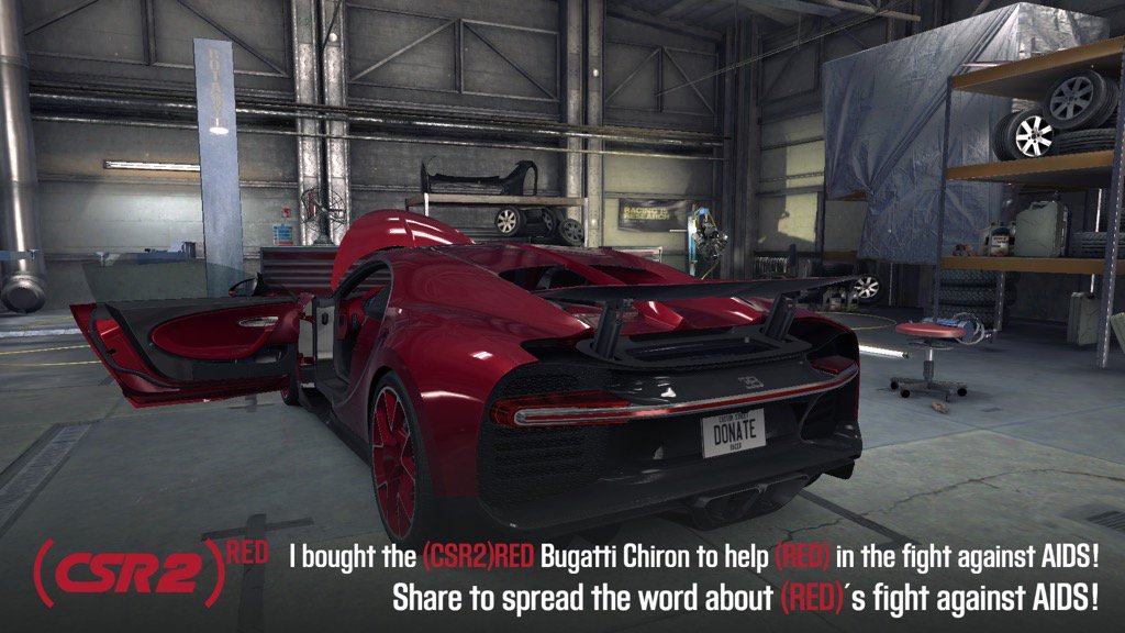 blkmaninga2's tweet photo. Check out my Bugatti Chiron (CSR2)RED Edition in CSR2.
 Ohh Yeah👍🏿 @CSRRacing #GamesforRED #CSR2Contest #Donate https://t.co/JGRLw5lAph