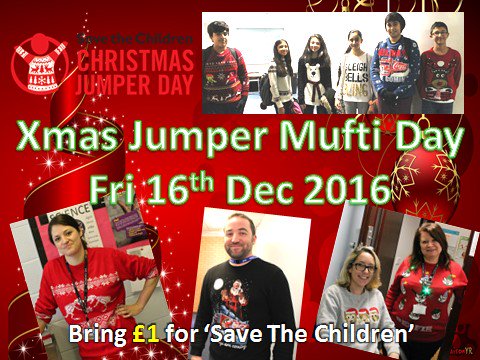 HCS (@hestoncs) on Twitter photo Start looking for your #ChristmasJumper for #MuftiDay Friday 16 December for a great cause <a href="/savechildrenuk/">Save the Children UK</a> Start looking for your #ChristmasJumper for #MuftiDay Friday 16 December for a great cause <a href="/savechildrenuk/">Save the Children UK</a>