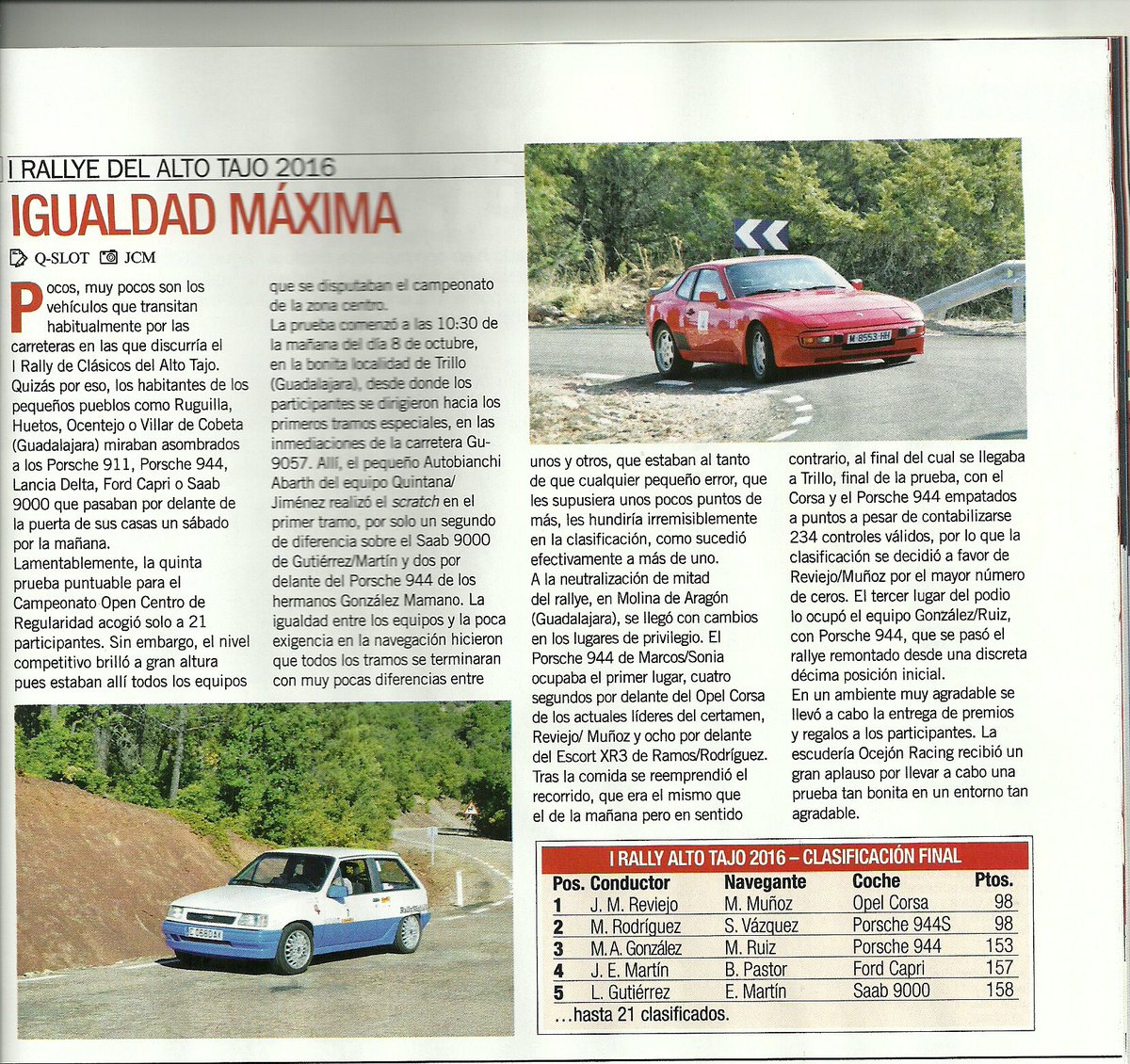 OcejonRacing's tweet image. Artículo de la 1ª. Masiva del Alto Tajo en la revista Coches Clásicos.