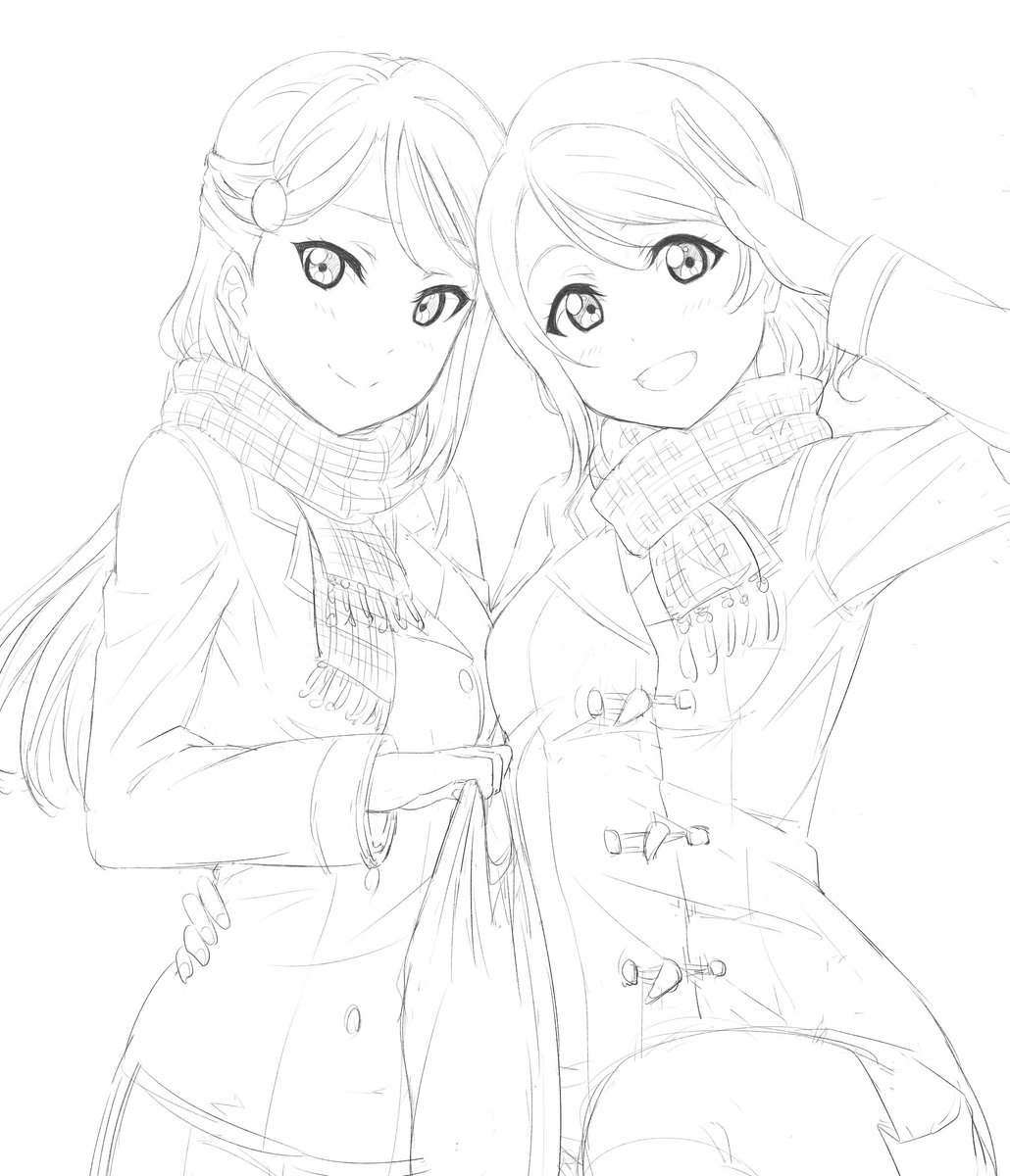 Uzivatel Mell A S T Na Twitteru Lovelive Yuricp 腰は 良かれと思って 満足気 構図とか考えず適当に描き始めてしまって 二人突っ立ってるだけになりそうだったので ｗ 改めて言うまでもないですが ２年組の三角関係大好きです W Twitter