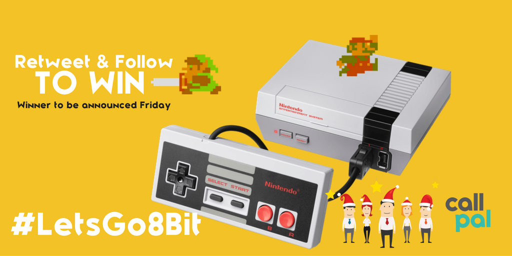 callpalnews's tweet photo. You've got to Thursday to pry the #Nintendo #NES Mini from the hands of the Call Pal Elves - RT&F for your chance to WIN!
#LetsGo8Bit https://t.co/WSfHe3K66q