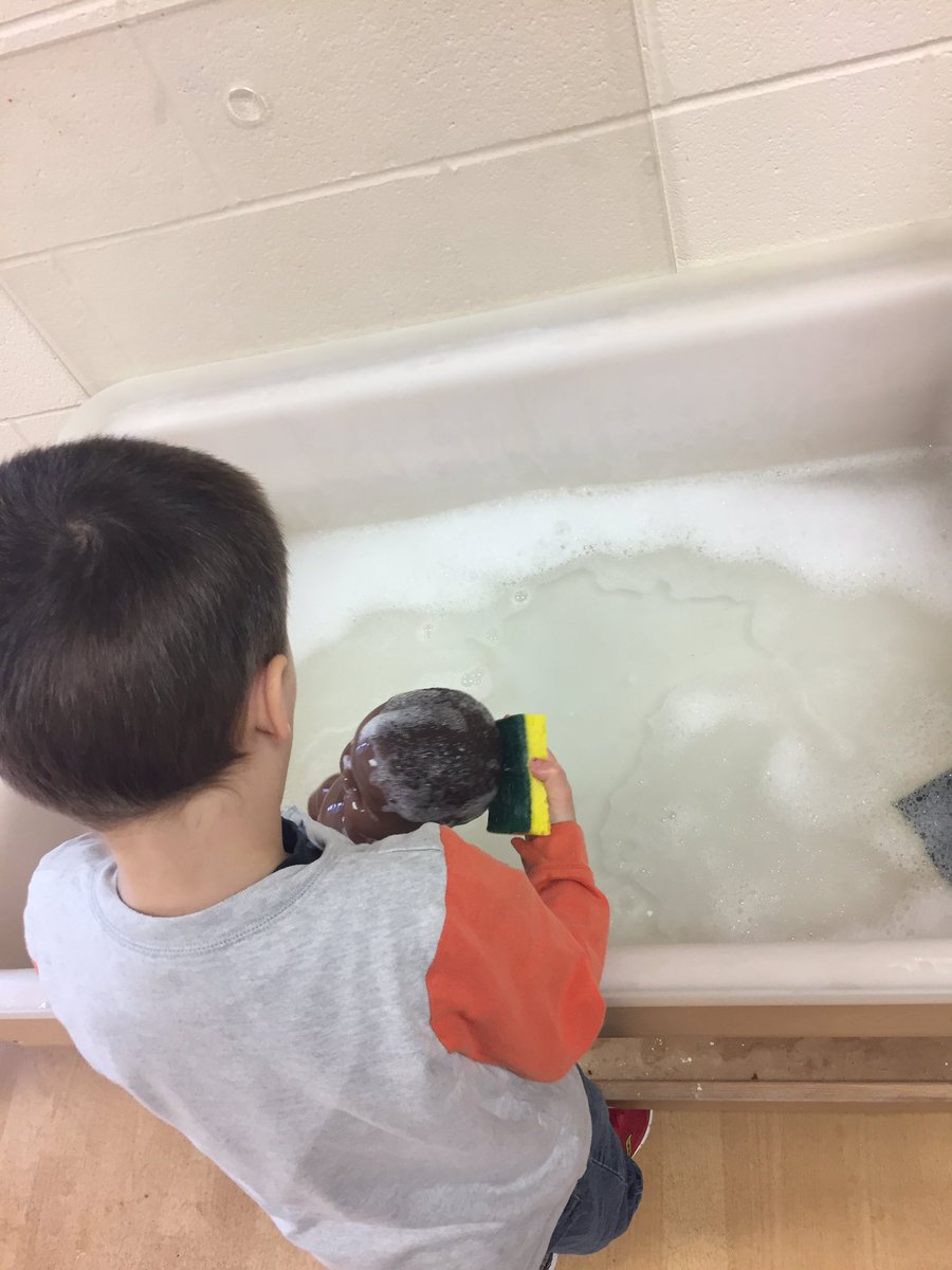 K2Wellesley's tweet photo. A.B took his job at the kids hospital very seriously this morning.  He was very gentle and caring. #playingandlearning #handson @wrdsb https://t.co/za4Uobg3U1