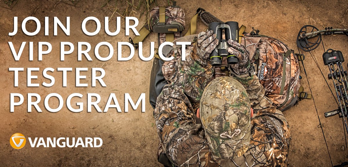 VanguardHunting's tweet photo. We're looking for new product testers! #RT this post, and then click: https://t.co/SoVIuVEWU5 https://t.co/G0kajopbmF