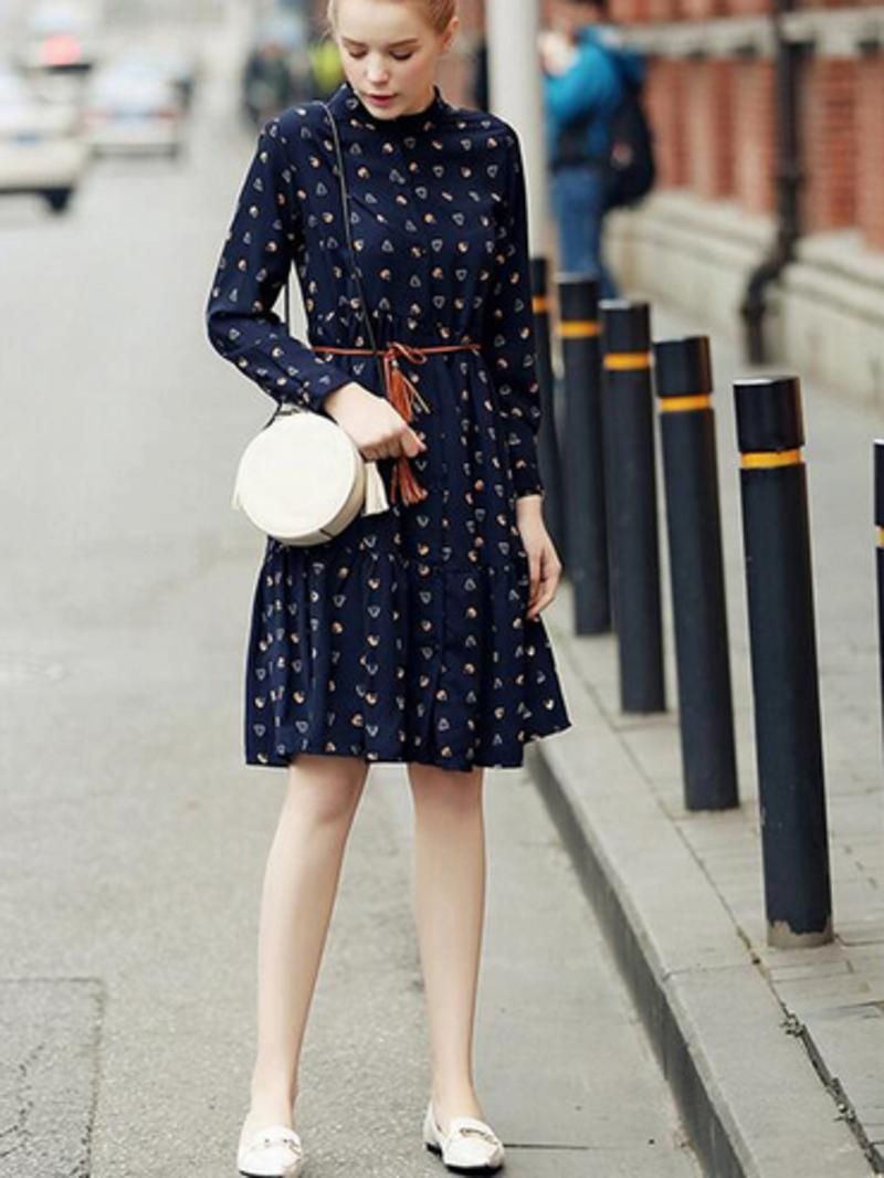 woolandia's tweet photo. Dark Blue Belt Waist Printed Shirt Dress https://t.co/VI1AY3iFOB https://t.co/6GoKVhl09T