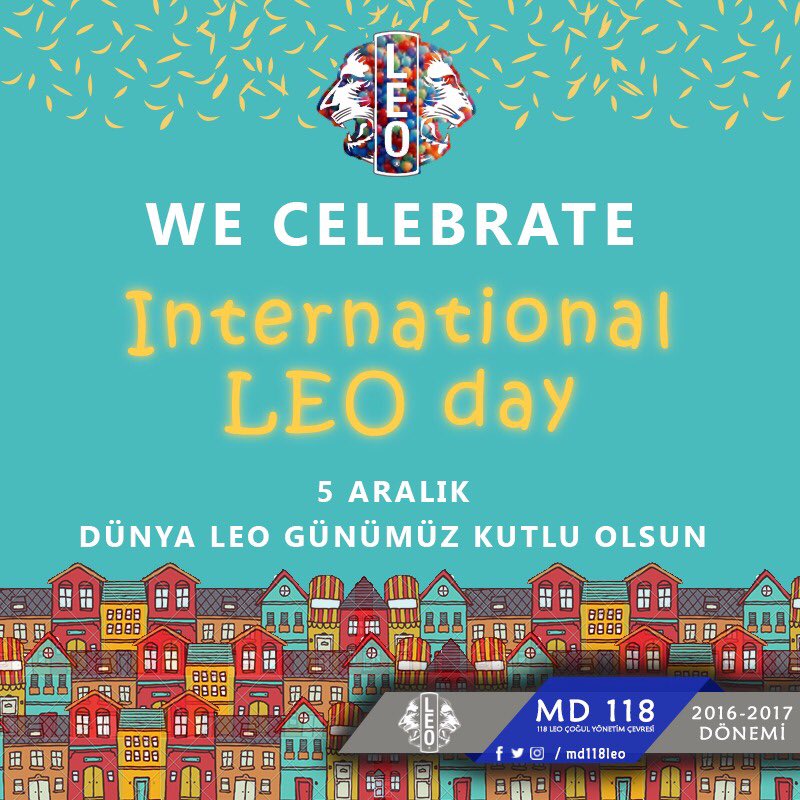 We Celebrate International LEO day!
5 Aralık Dünya LEO günümüz kutlu olsun!