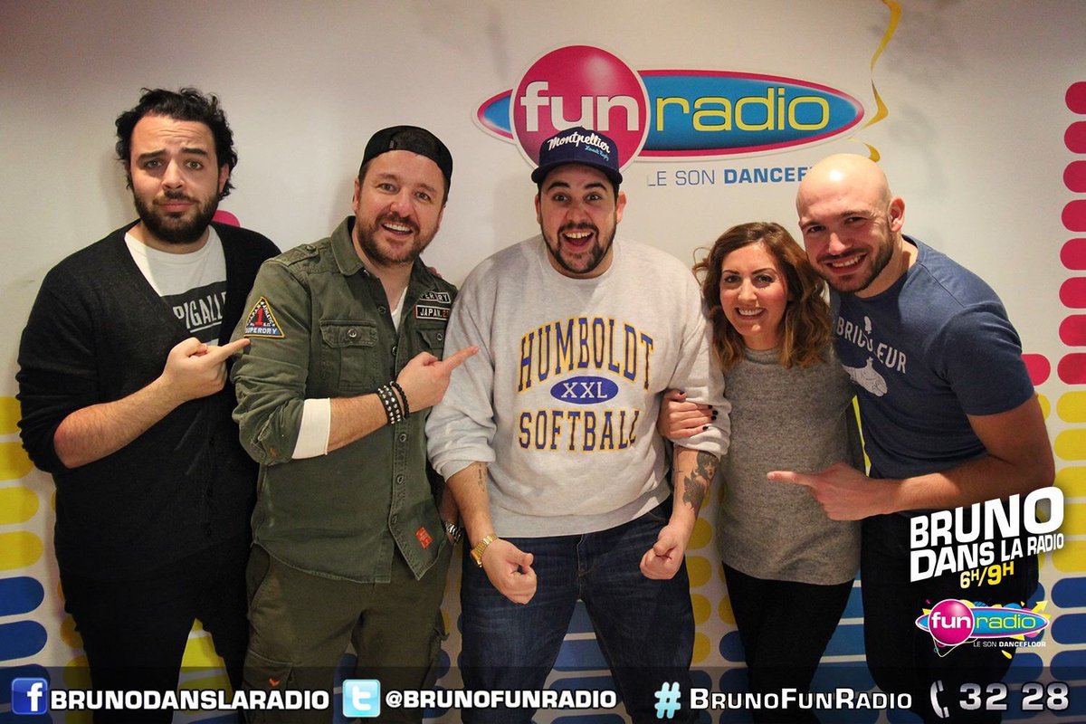 VictorArtus's tweet photo. Merci à l'équipe de @BrunoGUILLONOff    pour son accueil ce matin @BRUNOFUNRADIO !! #BrunoFunRadio @funradio_fr https://t.co/0U22dUy0O5