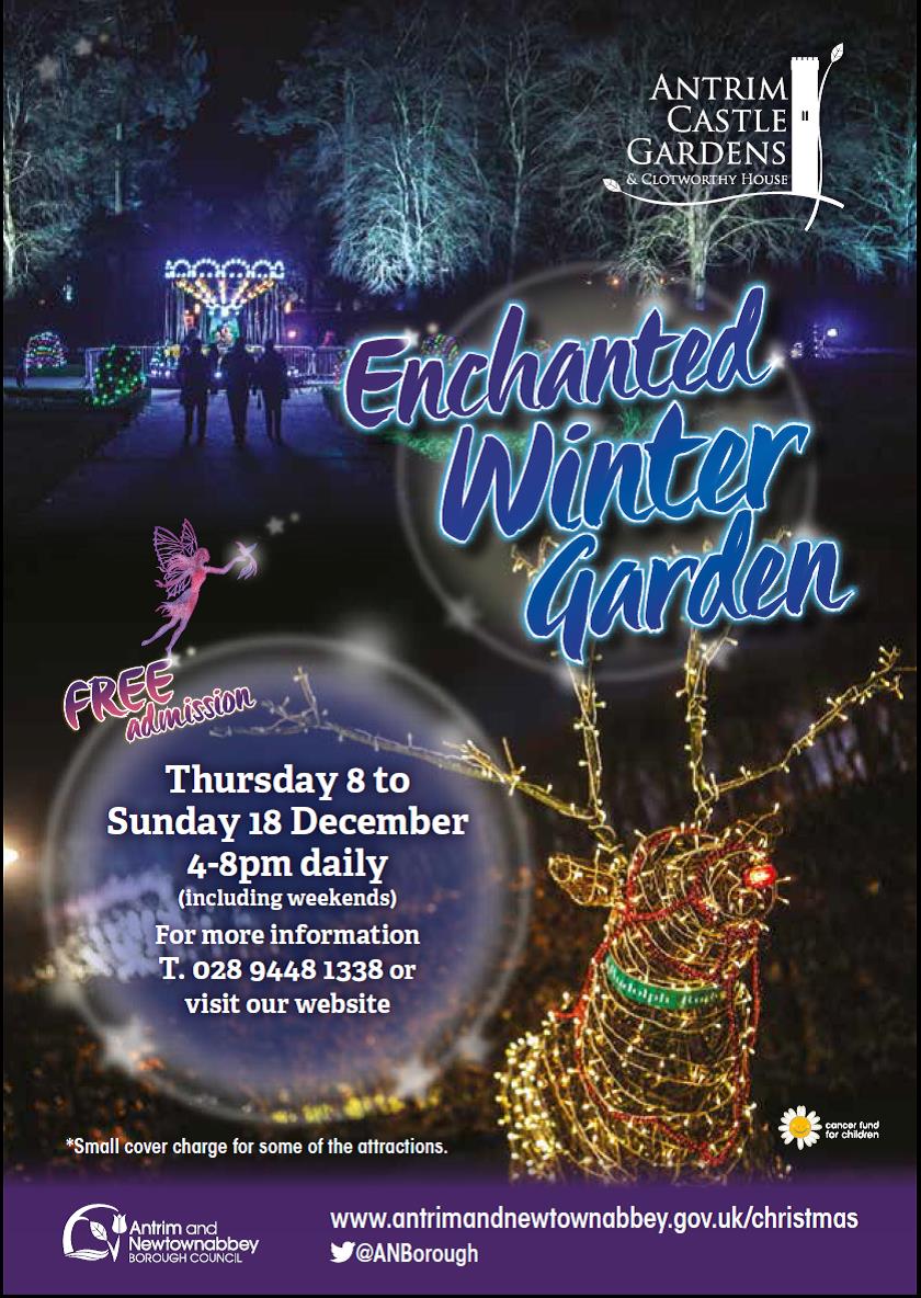 Just 3 more sleeps until Enchanted Winter Gardens - Stunning lights, Forest of Fire, Christmas Train, Santa's Grotto &amp; Wonderland Woods.